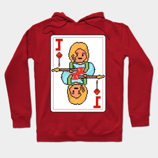 Pixelrockstars Jack of Diamonds Playing Card Hoodie